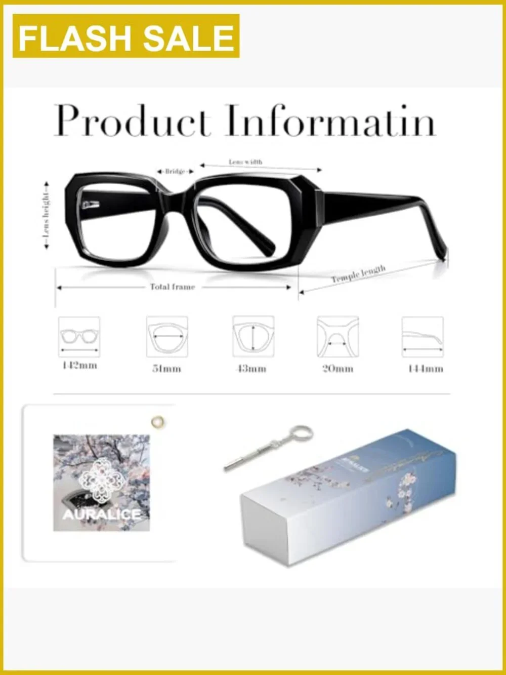 Rectangle Blue Light Blocking Glasses Plastic Frame Full Rim Eyewear